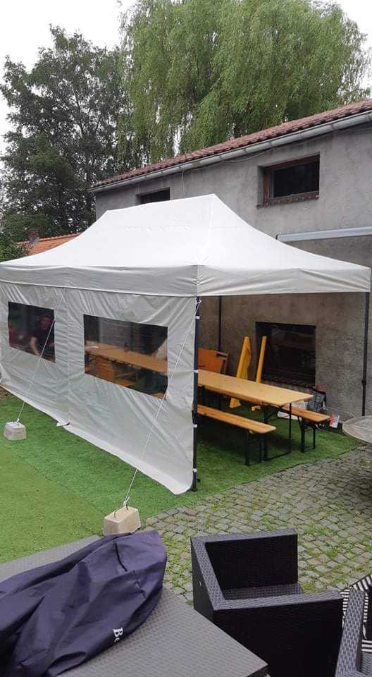 une tonnelle de 3x6m crème une tonnelle de 3x6m crème